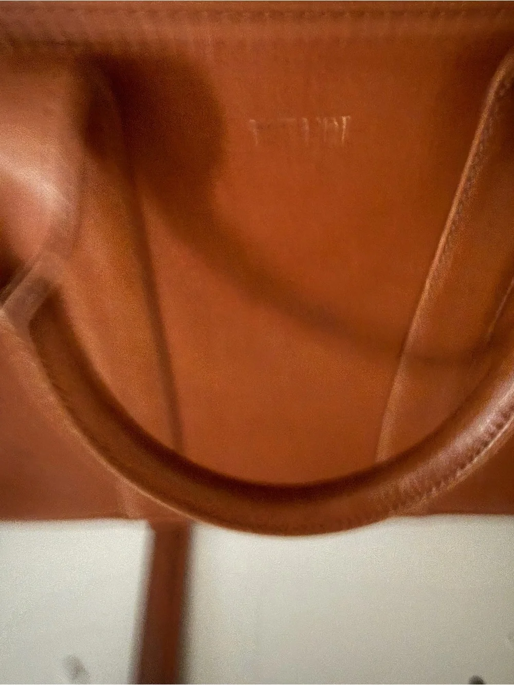 Matt & Nat Leather-Style Laptop Tote in Cognac